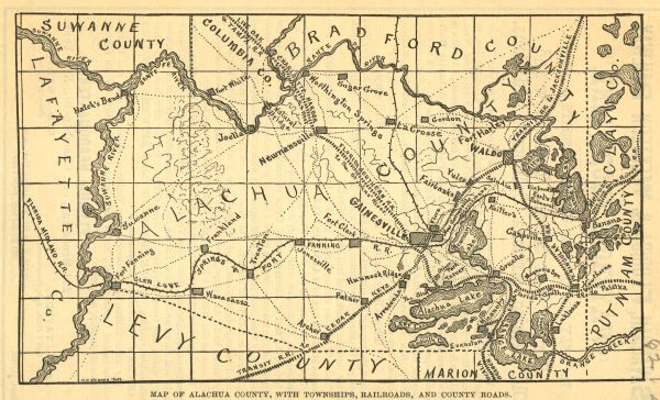 1883 Map of Alachua County